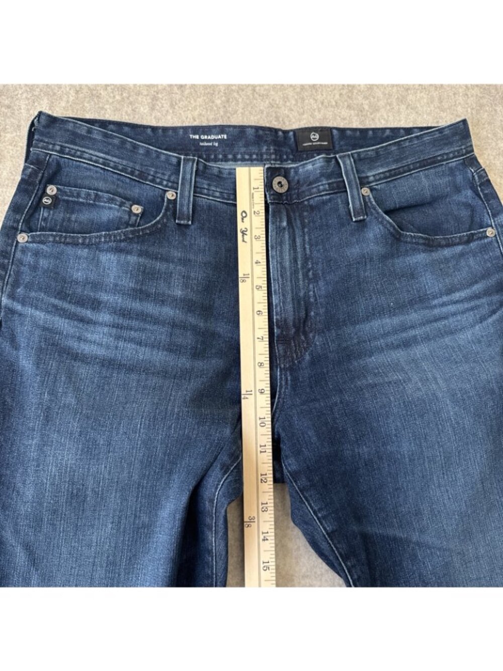 AG Adriano Goldschmied Graduate Jeans Mens 34x32 Dark Wash Tailored Leg Stretch - Picture 6 of 16